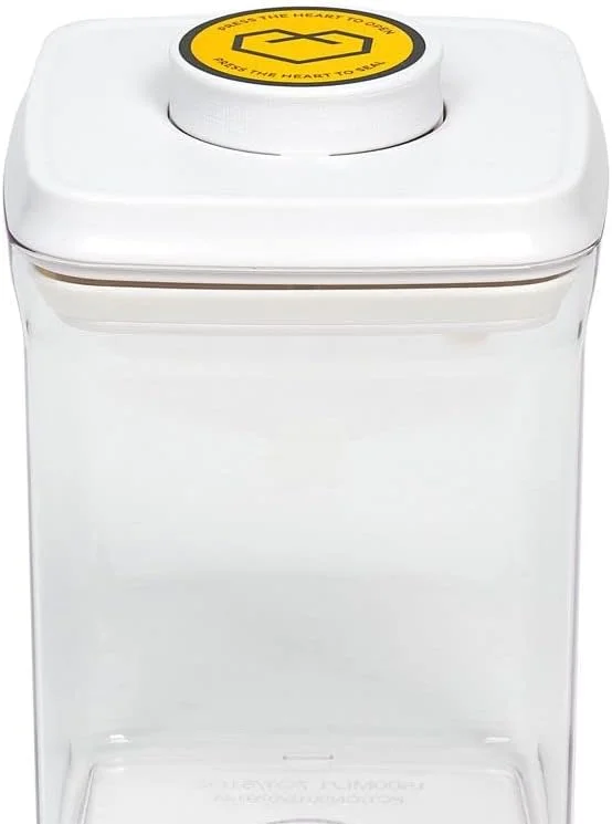 ظرف پاپ آپ مربع 1.5 لیتری هوم اسمیتس، سازمان دهنده آشپزخانه و انبار، قوطی پلاستیکی با درب بادوام، ایده آل برای غلات، آرد و شکر.