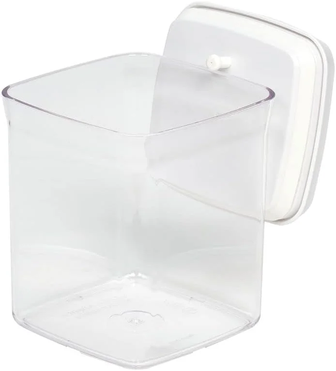 ظرف پاپ آپ مربع 1.5 لیتری هوم اسمیتس، سازمان دهنده آشپزخانه و انبار، قوطی پلاستیکی با درب بادوام، ایده آل برای غلات، آرد و شکر.