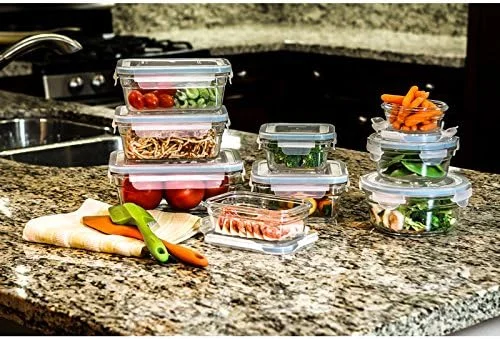 ست ظروف پیرکس 18 پارچه Glasslock مدل 11292، مناسب برای فر