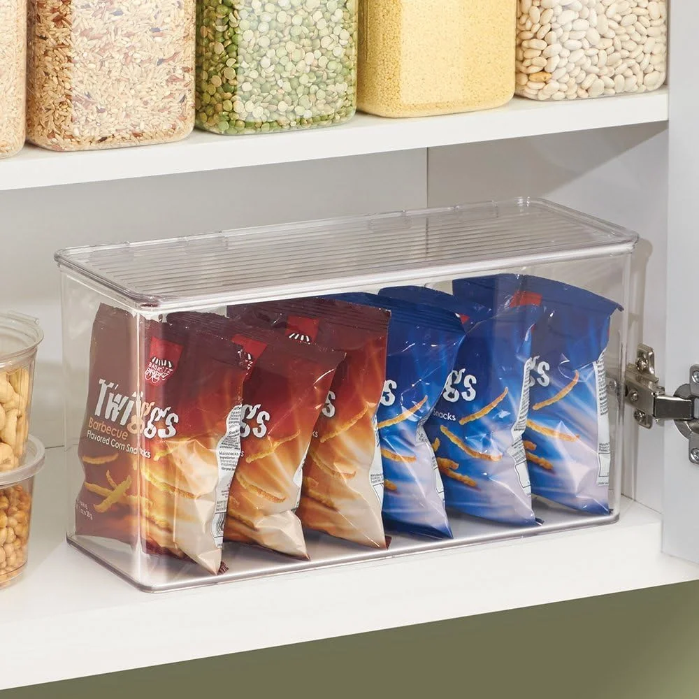باکس استک‌شونده آشپزخانه Idesign Kitchen Binz، شفاف - Id67630Es، 14 x 34 x 18 سانتی‌متر