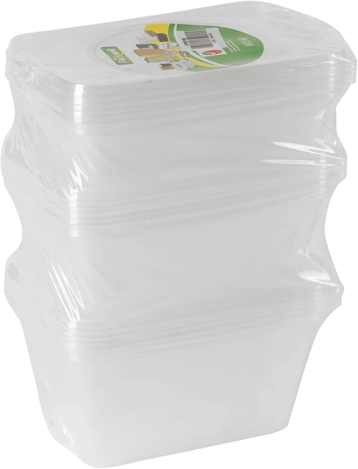 ست ظروف مستطیلی مایکروویو پک‌ول، 500 میلی‌لیتر، 750 میلی‌لیتر، 1000 میلی‌لیتر همراه با درب، 15 عدد، 5 عدد از هر کدام