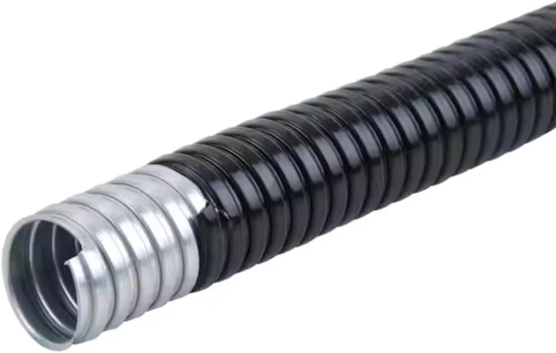 Conduit Pipe GI Flexible Conduit Electrical PVC Coated Galvanized Steel Flexible Conduit Black for Protection of Cable - KYLAQ (40MMx10MTR) Conduit Pipe GI Flexible Conduit Electrical PVC Coated Galvanized Steel Flexible Conduit Black for Protection of Cable - KYLAQ (40MMx10MTR)