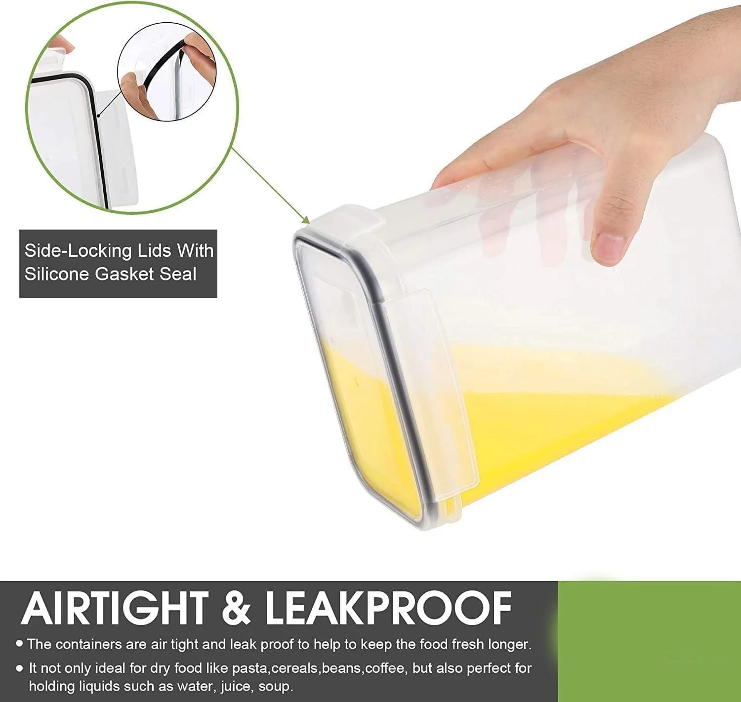 ظروف نگهداری مواد غذایی درب دار TYCOM - ست 7 عددی ظروف نگهداری غلات و مواد غذایی خشک Wildone با درب های قفل شونده آسان، برای سازماندهی و نگهداری مواد غذایی در آشپزخانه ظروف نگهداری مواد غذایی درب دار TYCOM - ست 7 عددی ظروف نگهداری غلات و مواد غذایی خشک Wildone با درب های قفل شونده آسان، برای سازماندهی و نگهداری مواد غذایی در آشپزخانه