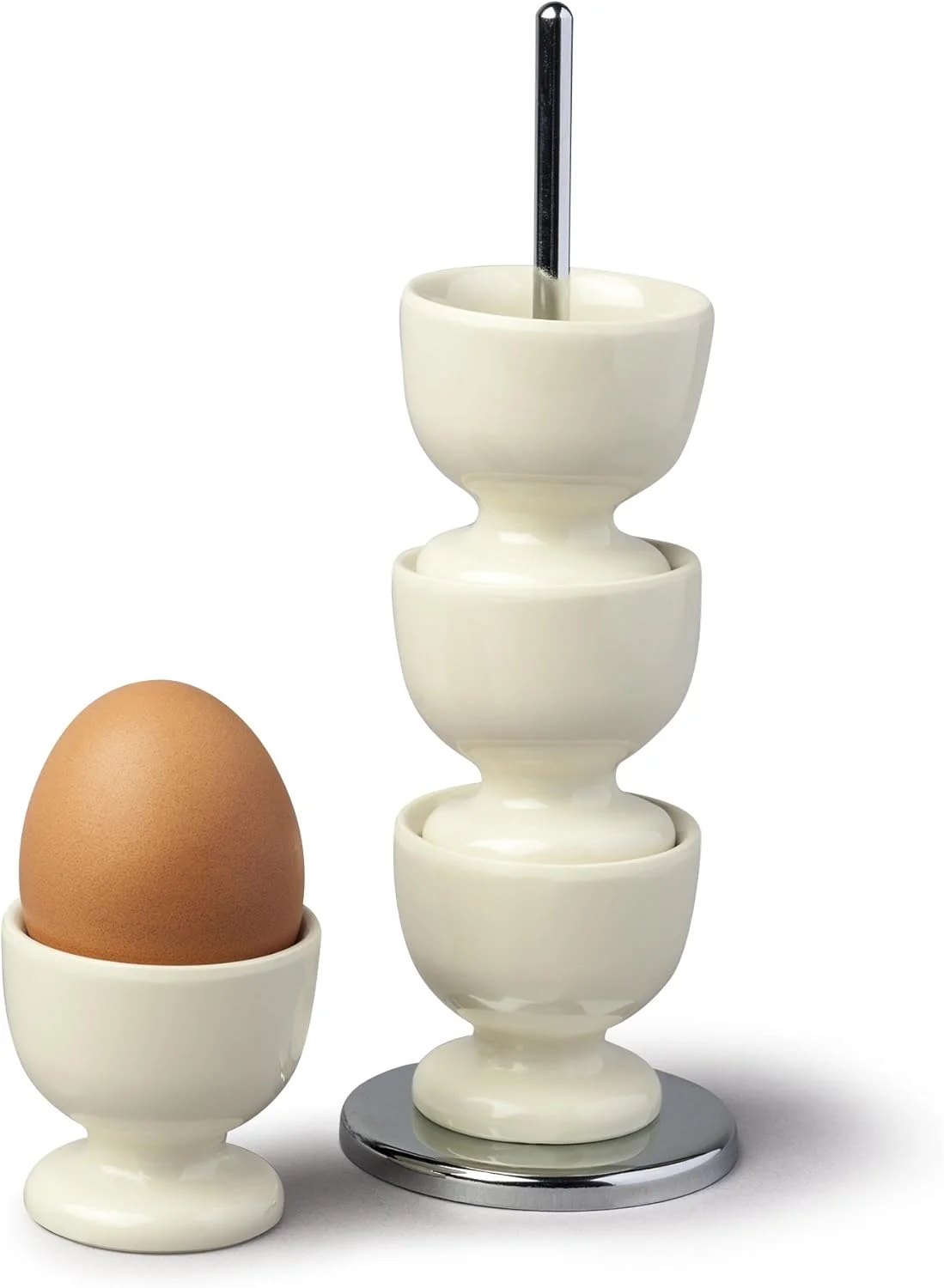 زیل G277C ست 4 تایی جا تخم مرغی استند دار، به همراه استند کرومی برای نگهداری و حمل، کرم