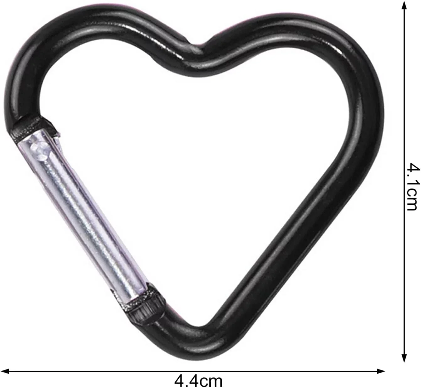 گیره قلاب دار طرح قلب مشکی آلومینیومی، حلقه جاکلیدی و گیره اتصال کیف و کوله پشتی، 3 عددی گیره قلاب دار طرح قلب مشکی آلومینیومی، حلقه جاکلیدی و گیره اتصال کیف و کوله پشتی، 3 عددی