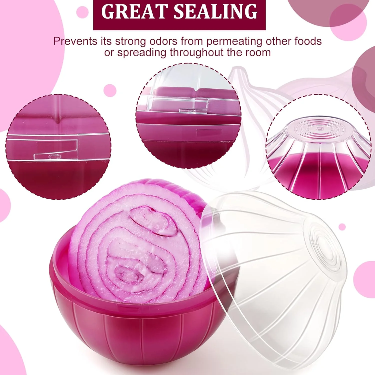 ظروف نگهداری میوه و سبزیجات برای یخچال، 4 عدد، بدون BPA، نگهدارنده مواد غذایی قابل استفاده مجدد - نگهدارنده گوجه فرنگی، آووکادو، پیاز، لیمو - ظرف ترد کننده سبزیجات یخچال برای تازه نگه داشتن طولانی تر مواد غذایی