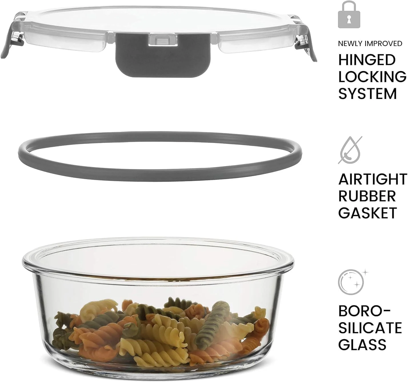 ظروف آماده سازی غذا شیشه ای تایکام (12 تکه مخلوط) - ظروف نگهداری مواد غذایی شیشه ای با درب، جعبه ناهار، کنترل وعده، ضد هوا، ظروف بنتو باکس شیشه ای - 12 تکه سبز