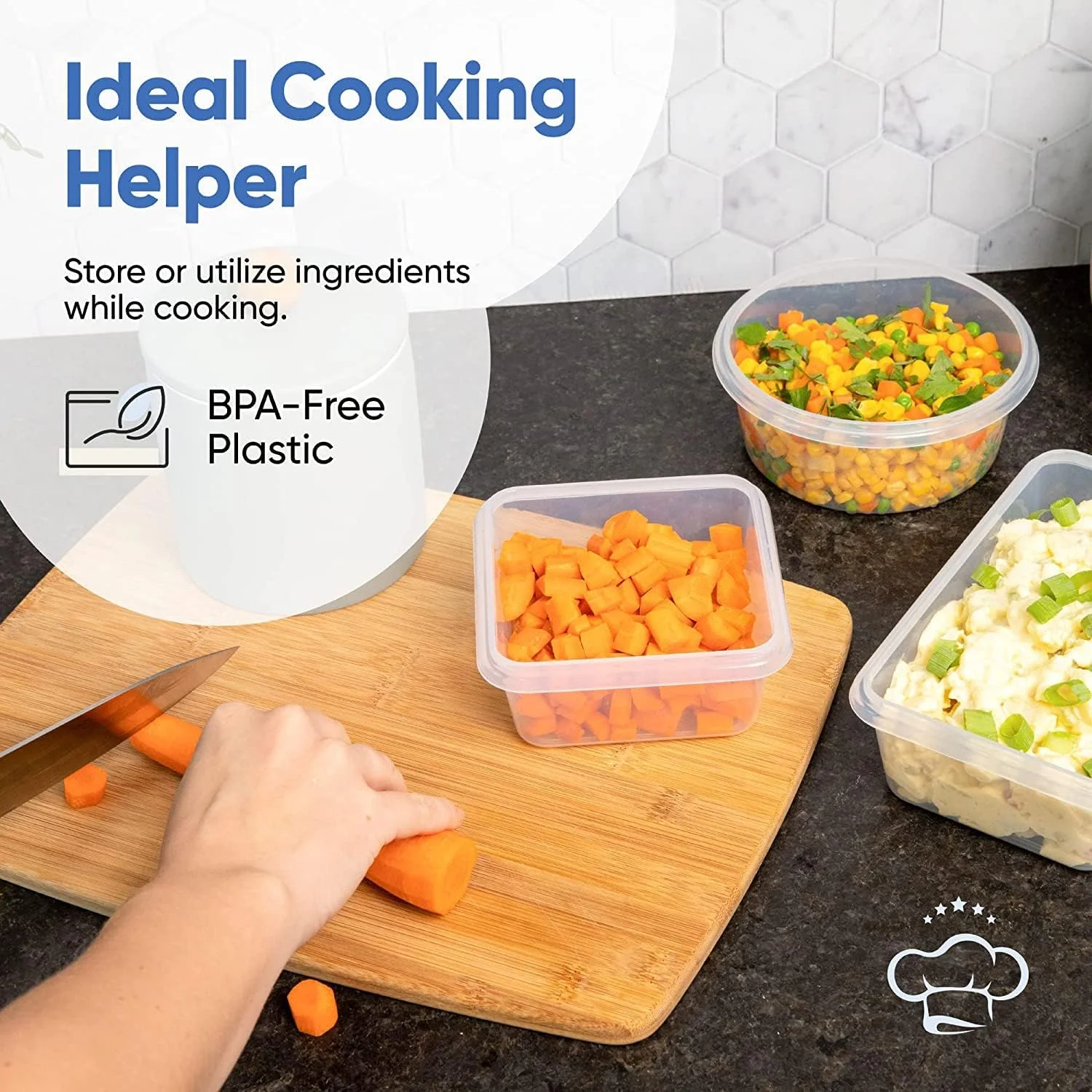 مجموعه ظروف نگهداری مواد غذایی TYCOM - ظروف پلاستیکی درب دار با درب های آسان بازشو (16 عددی) - ظروف آشپزخانه و انباری ضد نشت - بدون BPA - 16 برچسب تخته سیاه و ماژیک مجموعه ظروف نگهداری مواد غذایی TYCOM - ظروف پلاستیکی درب دار با درب های آسان بازشو (16 عددی) - ظروف آشپزخانه و انباری ضد نشت - بدون BPA - 16 برچسب تخته سیاه و ماژیک