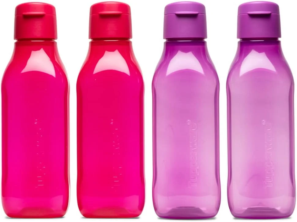 ست بطری آب پلاستیکی تاپرور مدل Aquasafe، 1 لیتری، ست 4 عددی، چند رنگ