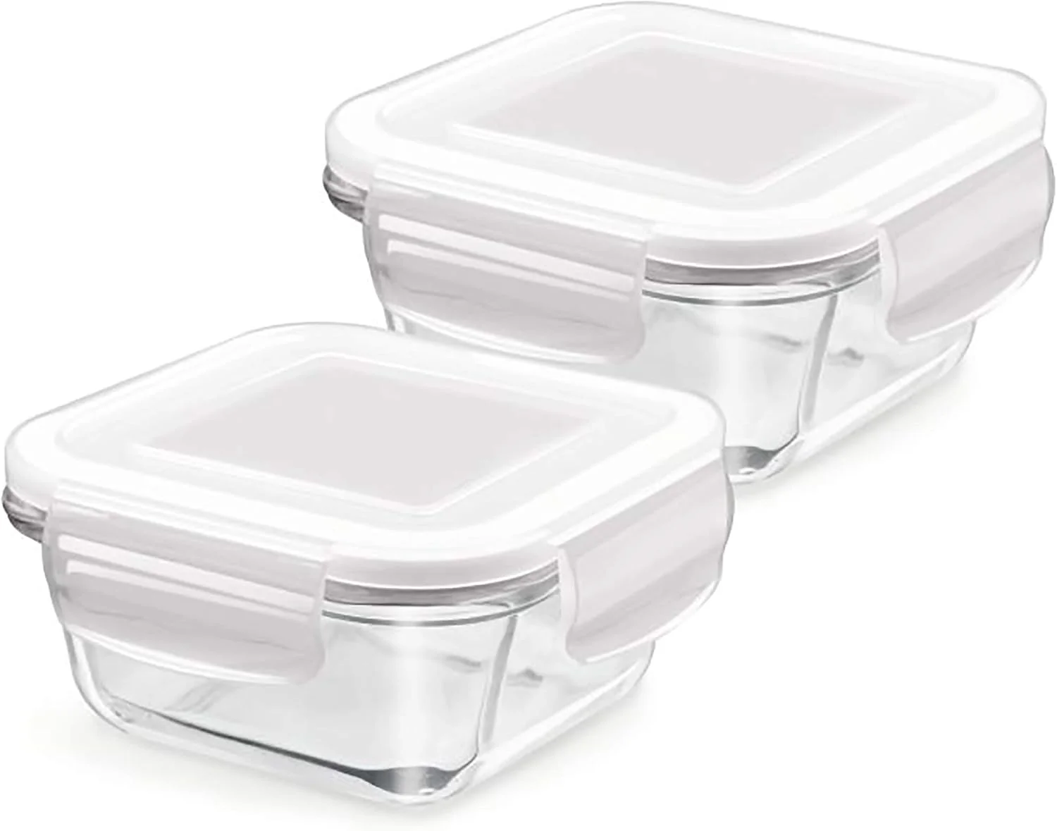 ست ظروف نگهداری مربعی شیشه ای Treo by Milton Store Fresh، 2 عددی، 300 میلی لیتر، شفاف