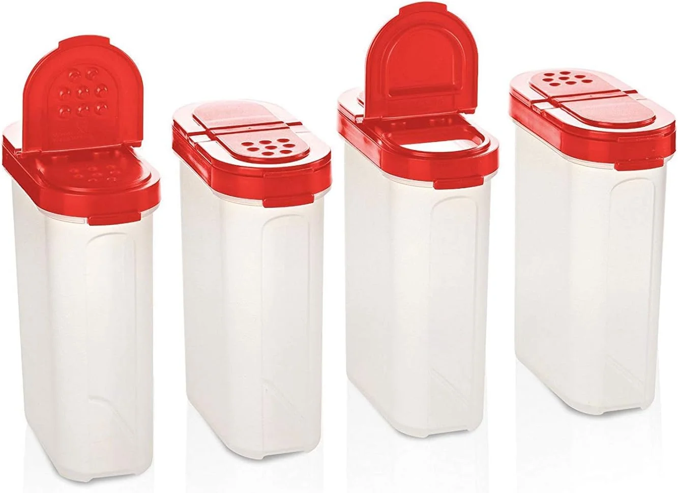 ست چهارتایی نمکپاش بزرگ تاپرور با درب قرمز