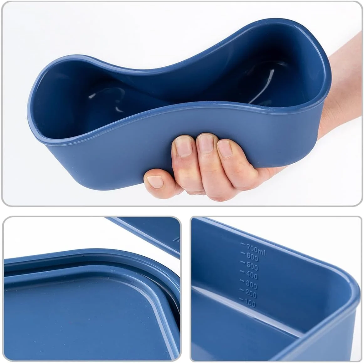 ست 3 تایی ظروف نگهداری غذا سیلیکونی سخت TERRIFI، جعبه ناهار بنتو 2300 میلی لیتری با درب های هواگیر، ظروف فریزر برای ناهار، مسافرت ست 3 تایی ظروف نگهداری غذا سیلیکونی سخت TERRIFI، جعبه ناهار بنتو 2300 میلی لیتری با درب های هواگیر، ظروف فریزر برای ناهار، مسافرت