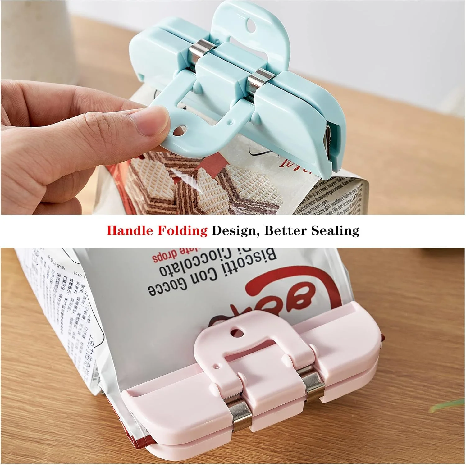 گیره های چیپس TERRIFI، گیره های کیسه، گیره های کیسه مواد غذایی، گیره های چیپس سنگین، گیره های کیسه تنقلات و کیسه های مواد غذایی، گیره های بزرگ کیسه برای نگهداری مواد غذایی، برای کیسه های نان، کیسه های تنقلات و کیسه های مواد غذایی (6 عدد، سفید)