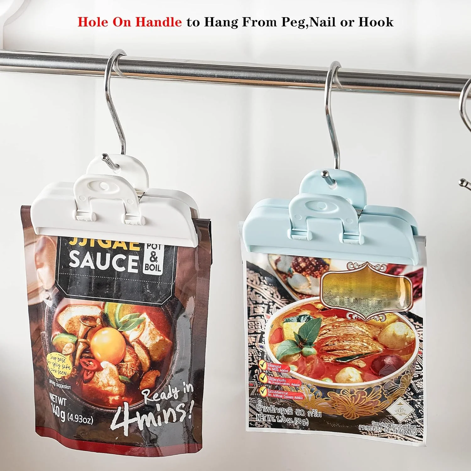 گیره های چیپس TERRIFI، گیره های کیسه، گیره های کیسه مواد غذایی، گیره های چیپس سنگین، گیره های کیسه تنقلات و کیسه های مواد غذایی، گیره های بزرگ کیسه برای نگهداری مواد غذایی، برای کیسه های نان، کیسه های تنقلات و کیسه های مواد غذایی (6 عدد، سفید)