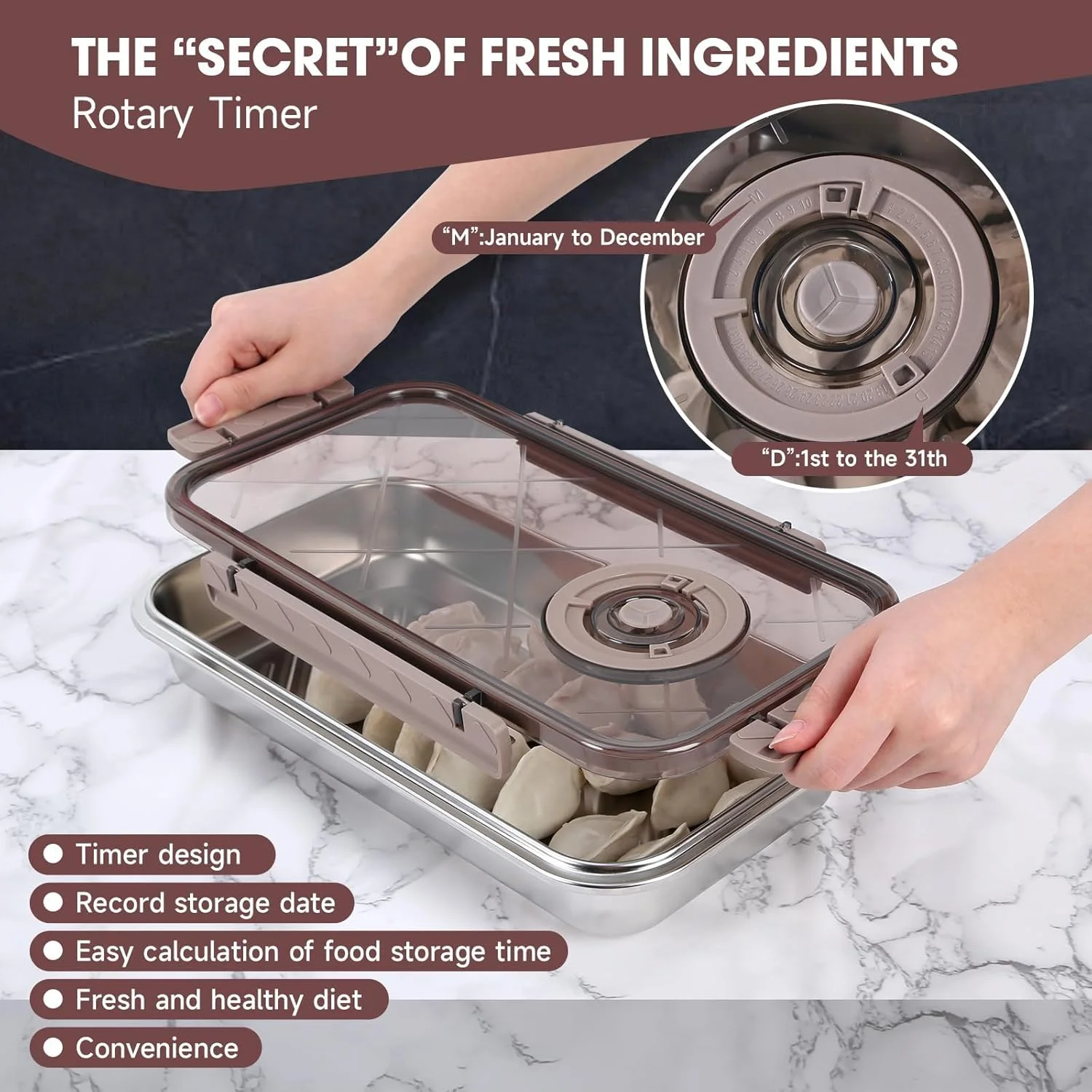 ظروف کیمچی TERRIFI، ظروف بزرگ نگهداری مواد غذایی درب دار، ست نگهداری مواد غذایی آشپزخانه، کاسه های استیل ضد زنگ قابل استفاده مجدد برای خانه، مسافرت، کار، مهمانی، باقیمانده غذا (203OZ+128OZ+74OZ)