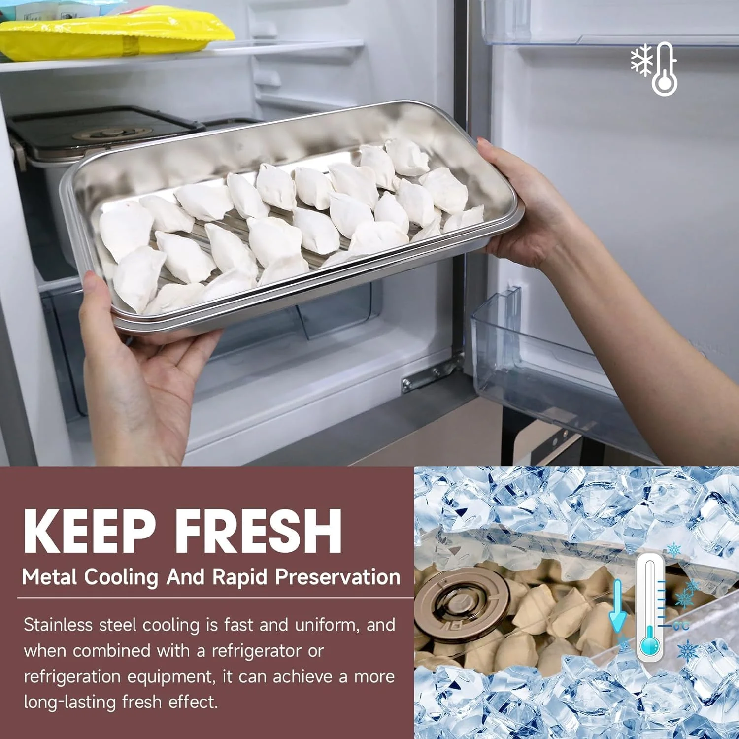 ظروف کیمچی TERRIFI، ظروف بزرگ نگهداری مواد غذایی درب دار، ست نگهداری مواد غذایی آشپزخانه، کاسه های استیل ضد زنگ قابل استفاده مجدد برای خانه، مسافرت، کار، مهمانی، باقیمانده غذا (203OZ+128OZ+74OZ)