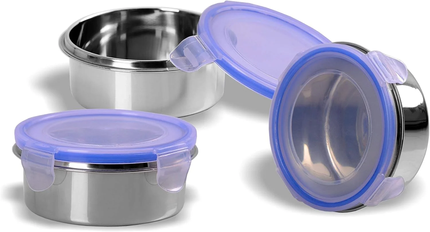 ست ظروف استیل ضد هوا و ضد نشت سومیت، سایز 300 میلی لیتر - 3 تکه