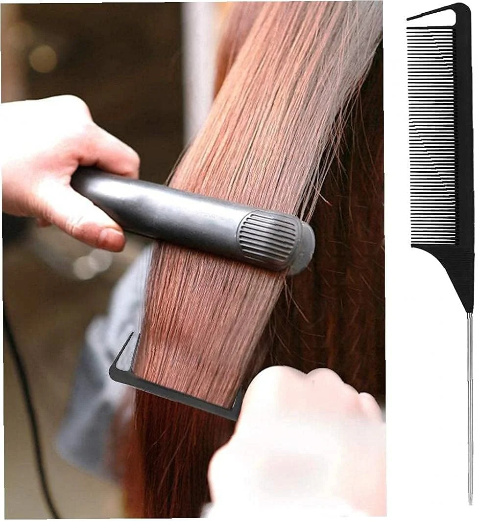 شانه ZJCQA، شانه های جداکننده مو دم موشی، شانه نوک تیز ظریف مقاوم در برابر حرارت ابزارهای حرفه ای مشکی برای بافت مو آرایشگری مد