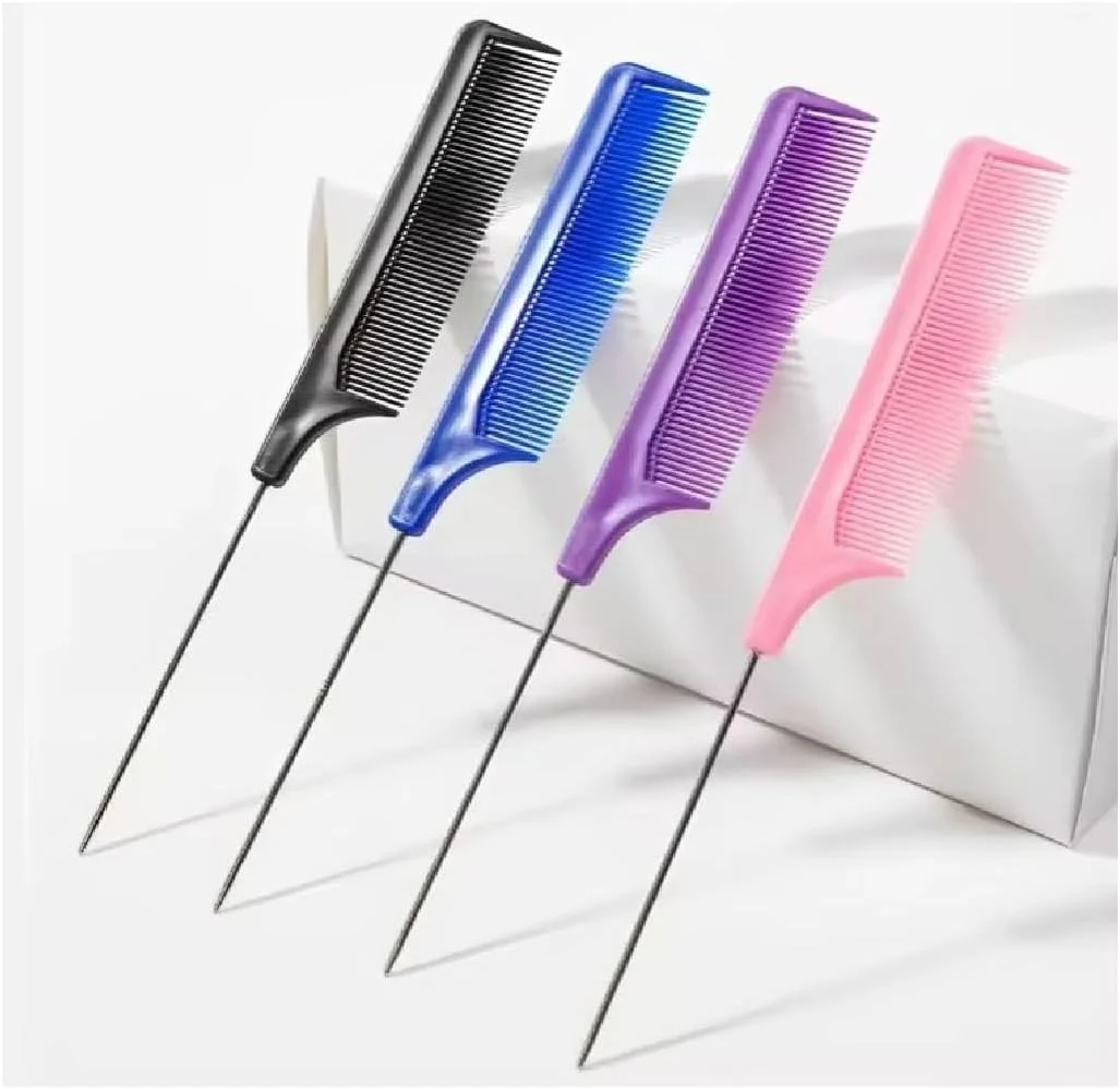 شانه پوش دهی موی دم موشی Zozy با دندانه های ظریف و ابزار جداکننده فلزی، چند رنگ