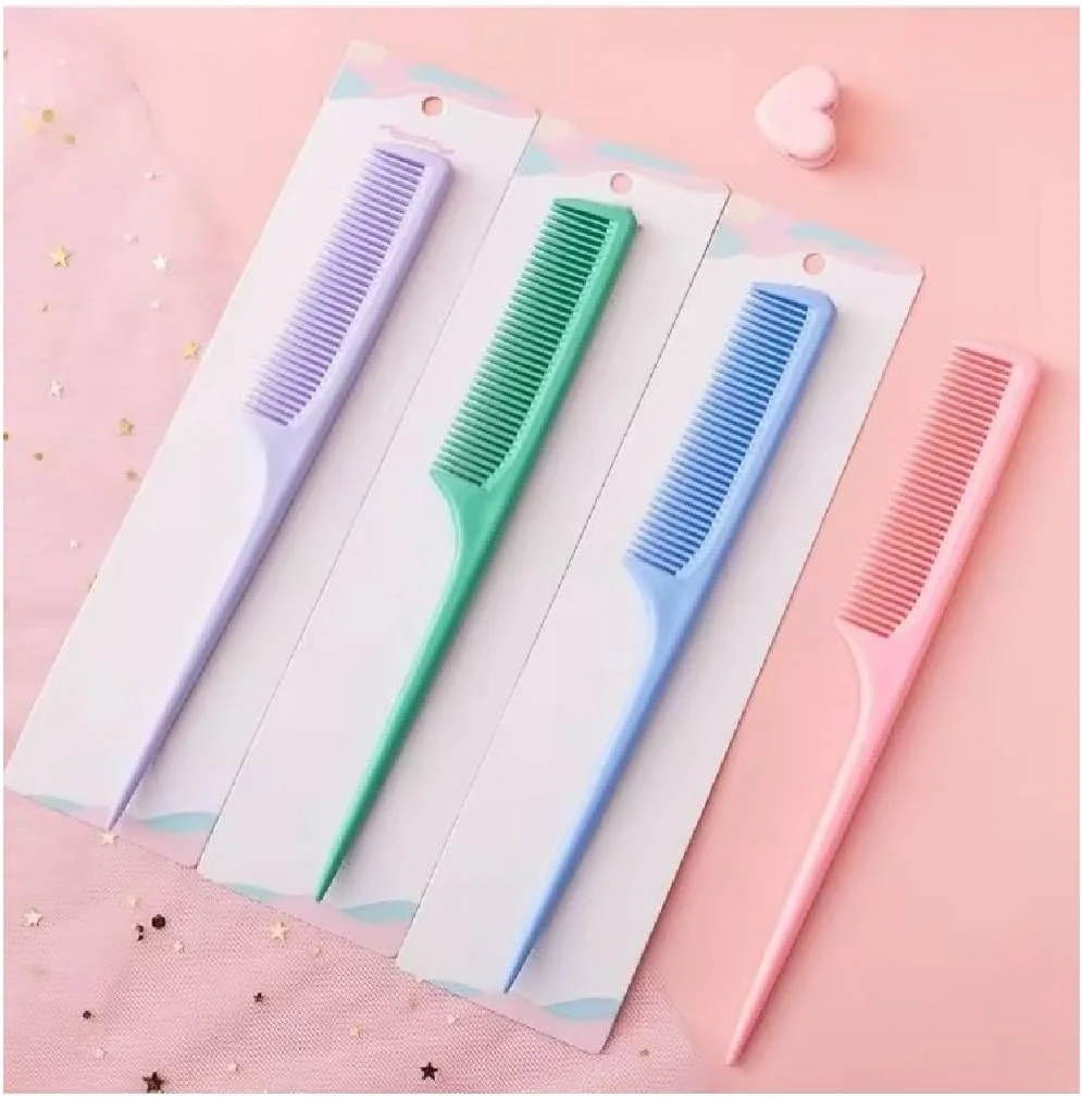 شانه دم باریک دندانه ریز و دسته بلند زوزی برای حالت دادن و تقسیم مو