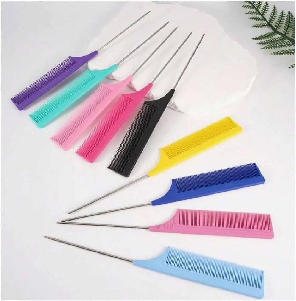 شانه پوش دهی موی دم موشی Zozy با دندانه های ظریف و ابزار جداکننده فلزی، چند رنگ