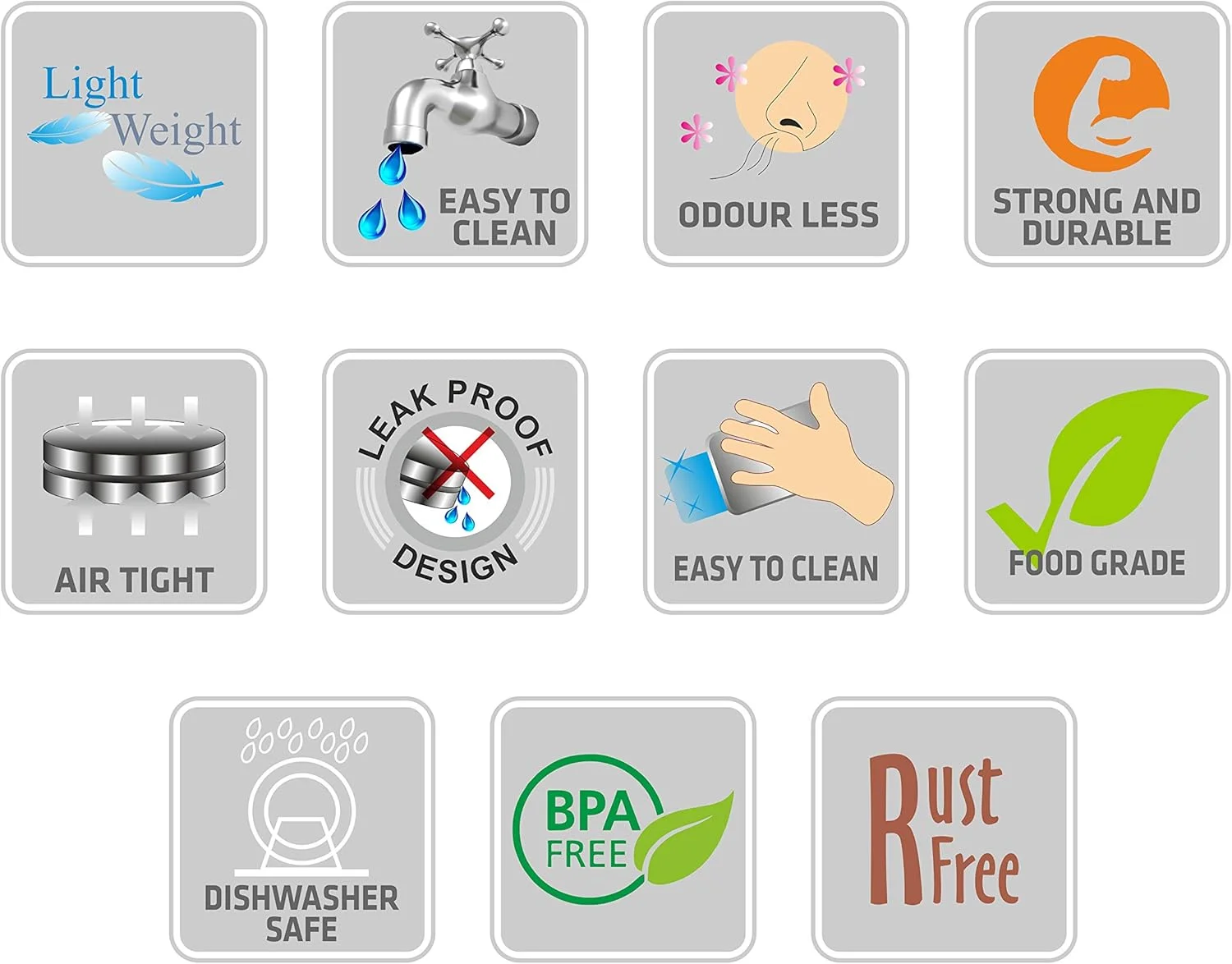 ظروف استیل ضد هوا و ضد نشت Sumeet Steelexo با درب استیل - سایز 600 میلی لیتر - ست 2 عددی - قرمز