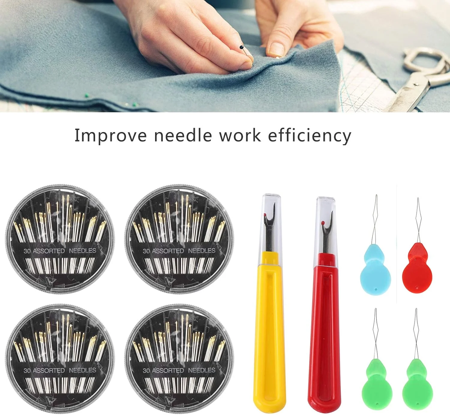 Junluck Hand Needle Thread Remover Sewing Tools Set Elderly Automatic Threader Elderly Automatic Sewing Handwork for Embroidery Junluck Hand Needle Thread Remover Sewing Tools Set Elderly Automatic Threader Elderly Automatic Sewing Handwork for Embroidery