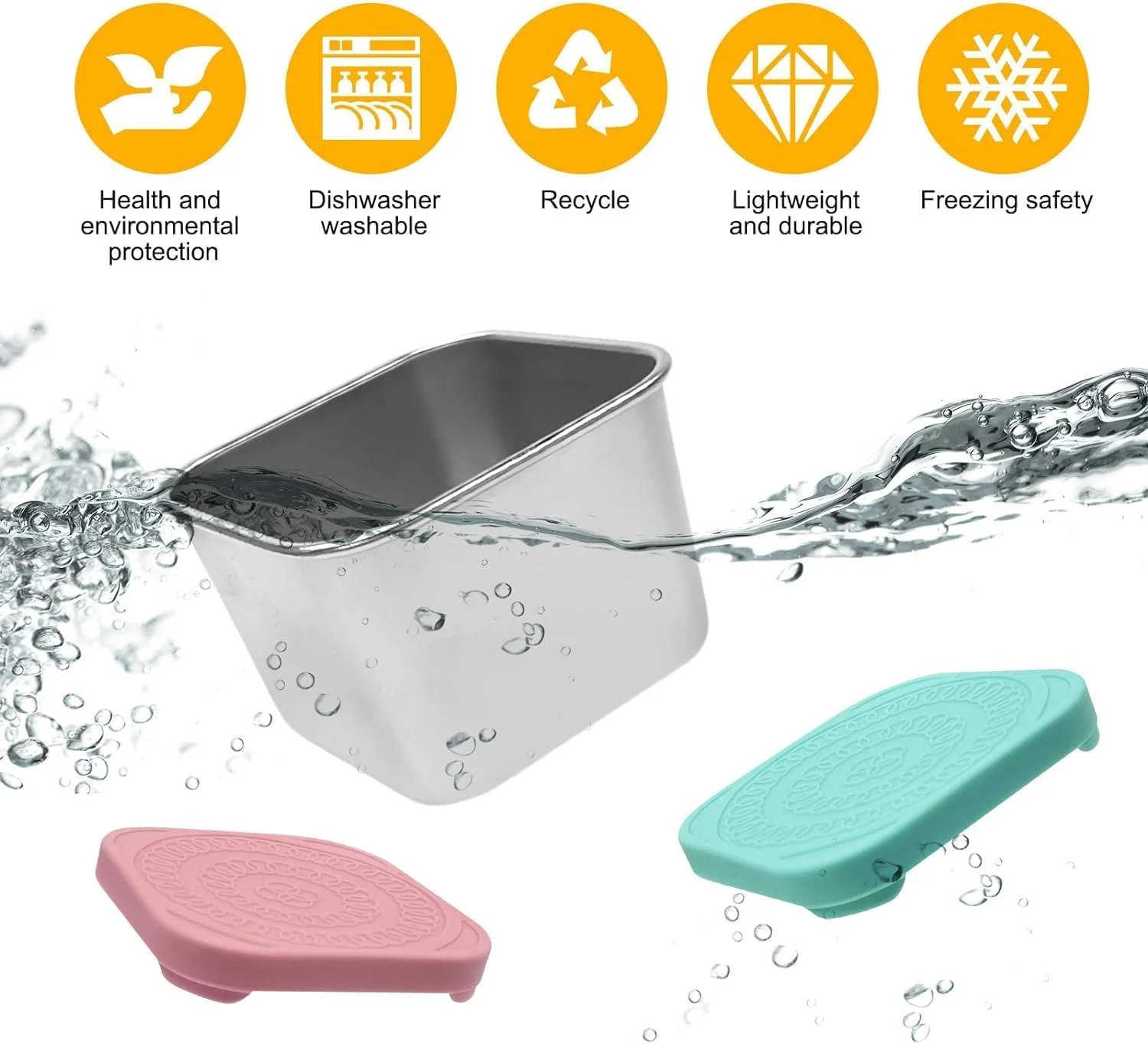 ظروف اسنک استیل ضد زنگ 4 عددی با درب سیلیکونی، ظروف نگهداری غذای فلزی ضد نشت، ظروف ناهار فلزی 6 اونسی، فنجان سس، مناسب برای دفتر کار، مسافرت، مهد کودک، مدرسه، گزینه ایده آل برای هدیه. این جعبه ناهار فلزی می تواند یک انتخاب هدیه ایده آل برای عزیزی باشد که برنامه کاری شلوغی دارد و دوست دارد اسنک های خانگی بیاورد. این نه تنها یک هدیه است، بلکه یک بسته لطف دستی و کاربردی نیز می باشد. ظروف اسنک فلزی همه کاره این مجموعه شامل 4 ظرف اسنک استیل ضد زنگ با درجه مواد غذایی است که هر کدام ظرفیت 6 اونس دارند. آنها دارای درب های سیلیکونی رنگارنگ به رنگ های بنفش، نارنجی، صورتی و آبی روشن هستند. این ظروف برای نگهداری انواع اسنک یا میوه عالی هستند و اطمینان می دهند که تازه و خوشمزه می مانند. مشخصات نام محصول: جعبه اسنک استیل ضد زنگ / جعبه غذا / جعبه ناهار / جعبه بنتو / جعبه چاشنی جنس: استیل ضد زنگ درجه مواد غذایی + سیلیکون درجه مواد غذایی رنگ درب: نارنجی، بنفش، صورتی، آبی روشن اندازه: حدود 3 * 3 * 2 اینچ ظرفیت: تقریبا 6 اونس / 180 میلی لیتر روش تمیز کردن: قابل شستشو با دست، قابل شستشو در ماشین ظرفشویی بسته شامل 4 عدد ظروف اسنک استیل ضد زنگ با درب یادداشت اندازه گیری دستی، خطای جزئی در اندازه.