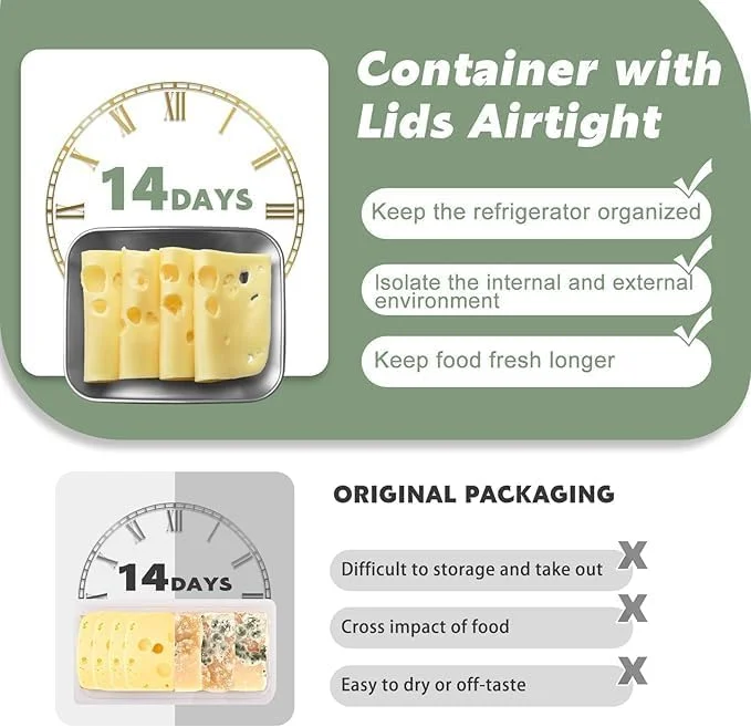 ست 6 عددی ظروف استیل ضد زنگ درب دار، ظروف قابل استفاده مجدد برای نگهداری اسنک، ظروف قابل حمل برای کمپینگ، مناسب آشپزخانه، محل کار، مسافرت و پیک نیک، قابل شستشو در ماشین ظرفشویی و طراحی مینیمال.