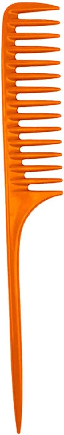 شانه پوش دهنده دندانه پهن با دم موشی و نوک فلزی فیبر کربنی، ضد الکتریسیته ساکن، مناسب برای زنان، مردان، دختران و آرایشگران