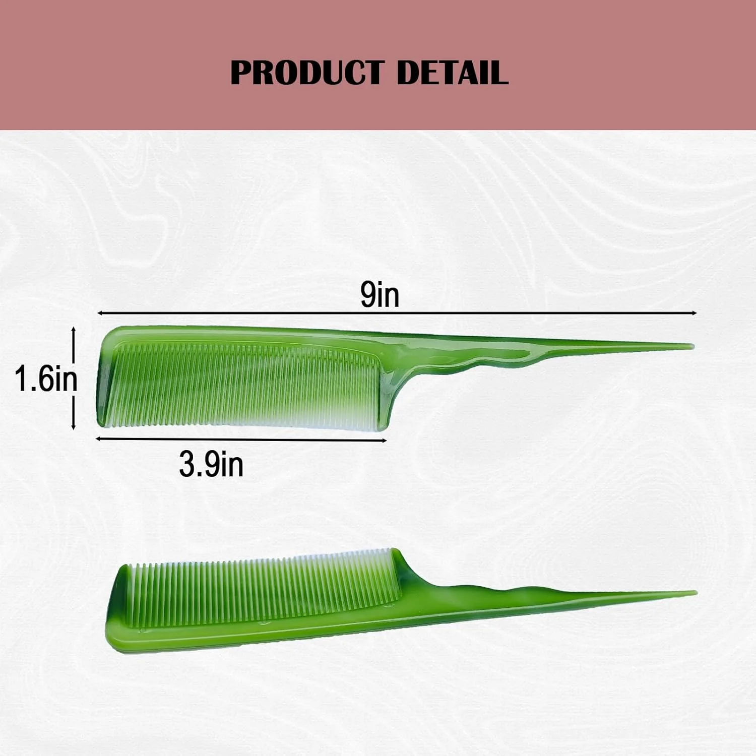 شانه دندانه ریز واپودای، برس باز کننده گره مو، شانه ضد الکتریسیته ساکن و مقاوم در برابر حرارت، مناسب برای انواع مو (سبز).