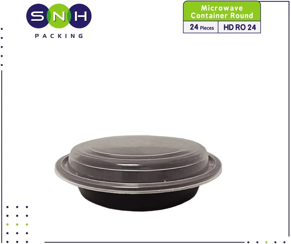 ظرف مایکروویو گرد یکبار مصرف SNH – HD 24 اونس - 24 عدد
