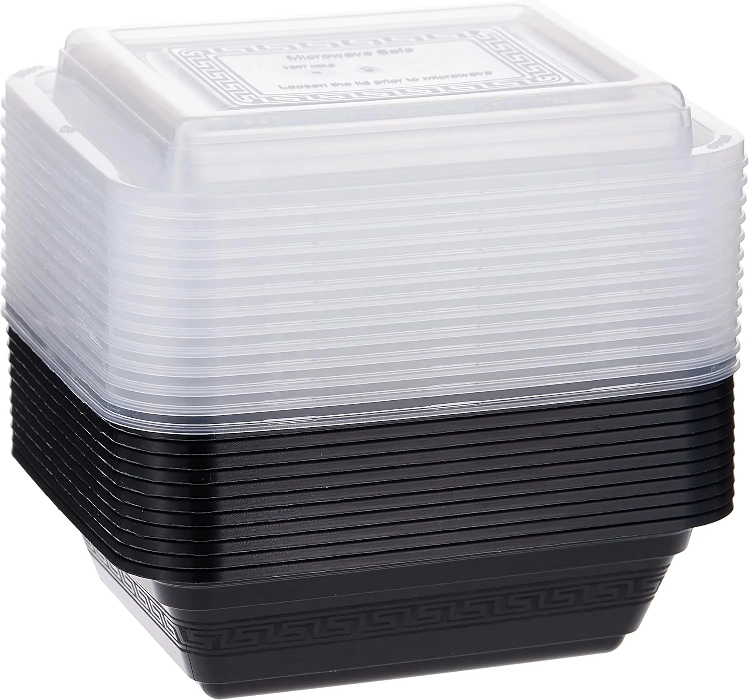 ظرف مستطیلی یکبار مصرف مناسب مایکروویو SNH با درب، 350 میلی لیتر - 12 عدد