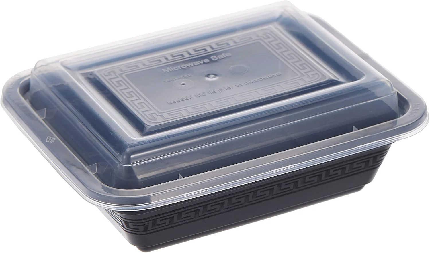 ظرف مستطیلی یکبار مصرف مناسب مایکروویو SNH با درب، 350 میلی لیتر - 12 عدد