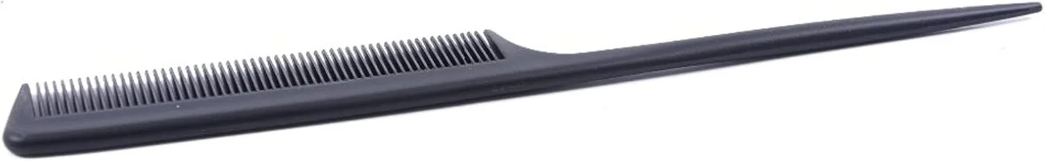 شانه مو وانام، 1 عدد، شانه دندانه ریز مشکی مد روز، شانه دم موشی پلاستیکی ضد الکتریسیته ساکن، ابزار آرایش مو