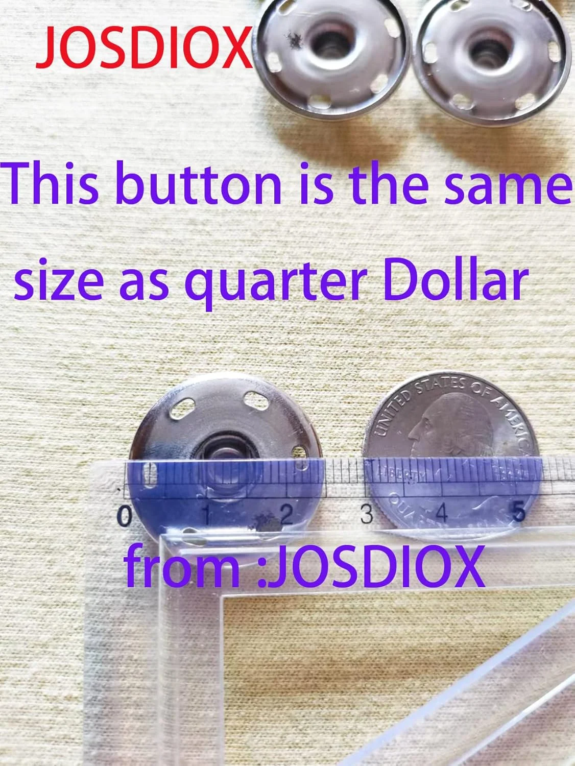 دکمه های فشاری بزرگ خیاطی JOSDIOX 25 میلی متری، دکمه های فلزی برای دوخت لباس، نقره ای و مشکی (12 ست) دکمه های فشاری بزرگ خیاطی JOSDIOX 25 میلی متری، دکمه های فلزی برای دوخت لباس، نقره ای و مشکی (12 ست)