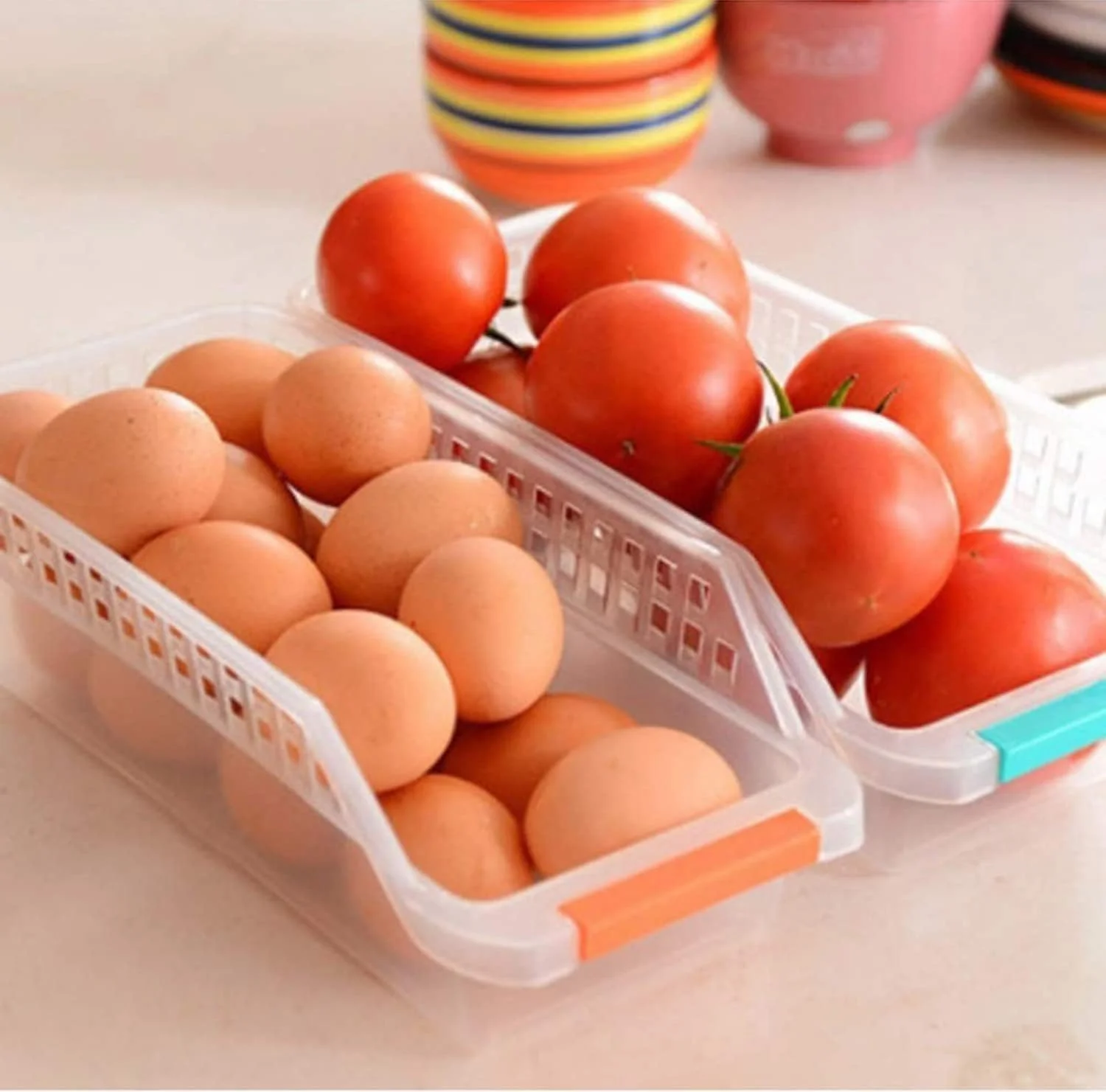 سبد نظم دهنده یخچال SKY-TOUCH، بسته 4 عددی، سبد پلاستیکی نظم دهنده، مناسب برای سازماندهی یخچال و فریزر و ظروف نگهداری مواد غذایی، چند رنگ، 29*12.5*8.5 سانتی متر سبد نظم دهنده یخچال SKY-TOUCH، بسته 4 عددی، سبد پلاستیکی نظم دهنده، مناسب برای سازماندهی یخچال و فریزر و ظروف نگهداری مواد غذایی، چند رنگ، 29*12.5*8.5 سانتی متر