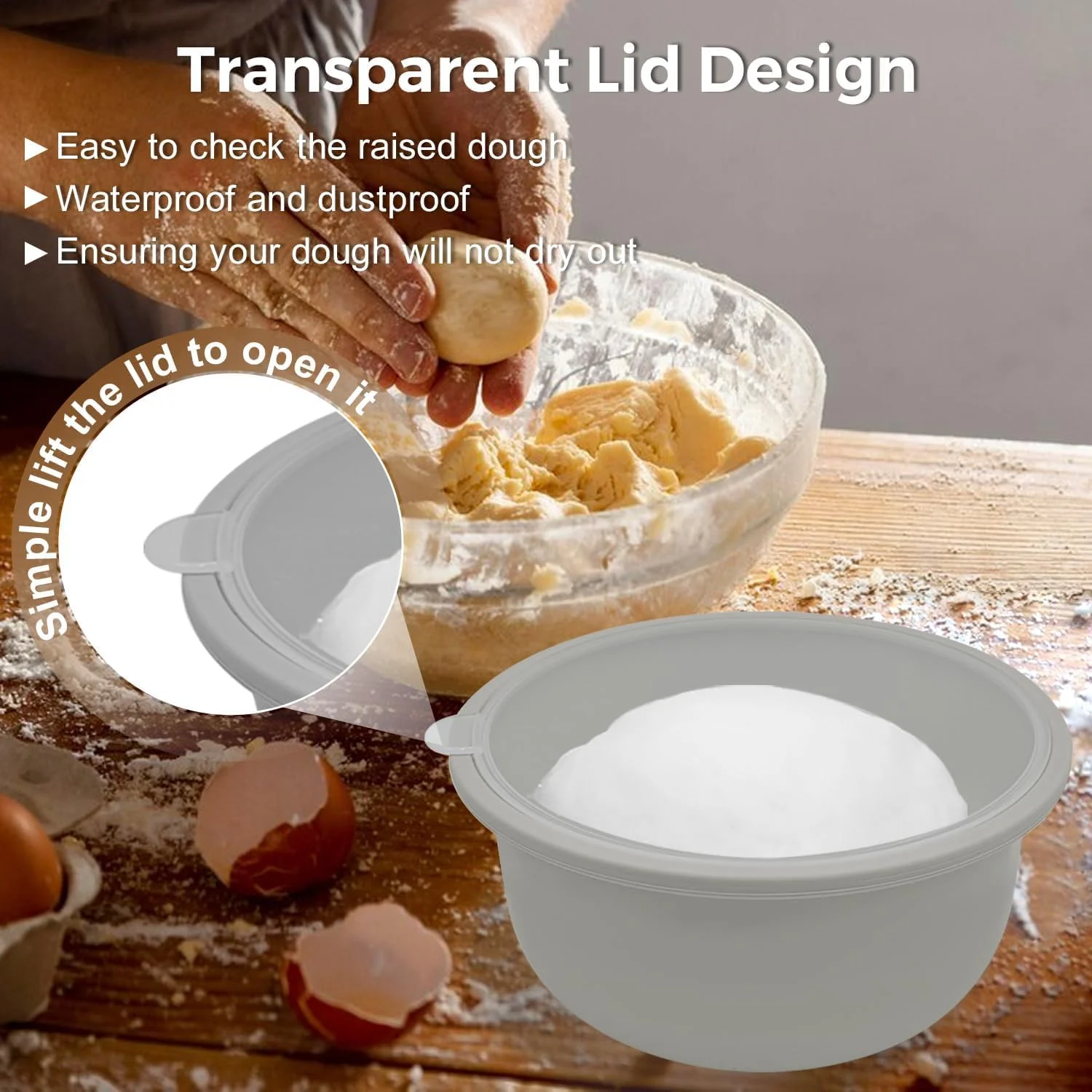 ظروف سیلیکونی برای ور آمدن خمیر، جعبه های خمیر پیتزا 700 میلی لیتری قابل چیدن با درب، لوازم پخت خانگی برای پیتزاهای 12 اینچی، نگهداری در آشپزخانه (خاکستری)، 1 عدد ظروف سیلیکونی برای ور آمدن خمیر، جعبه های خمیر پیتزا 700 میلی لیتری قابل چیدن با درب، لوازم پخت خانگی برای پیتزاهای 12 اینچی، نگهداری در آشپزخانه (خاکستری)، 1 عدد