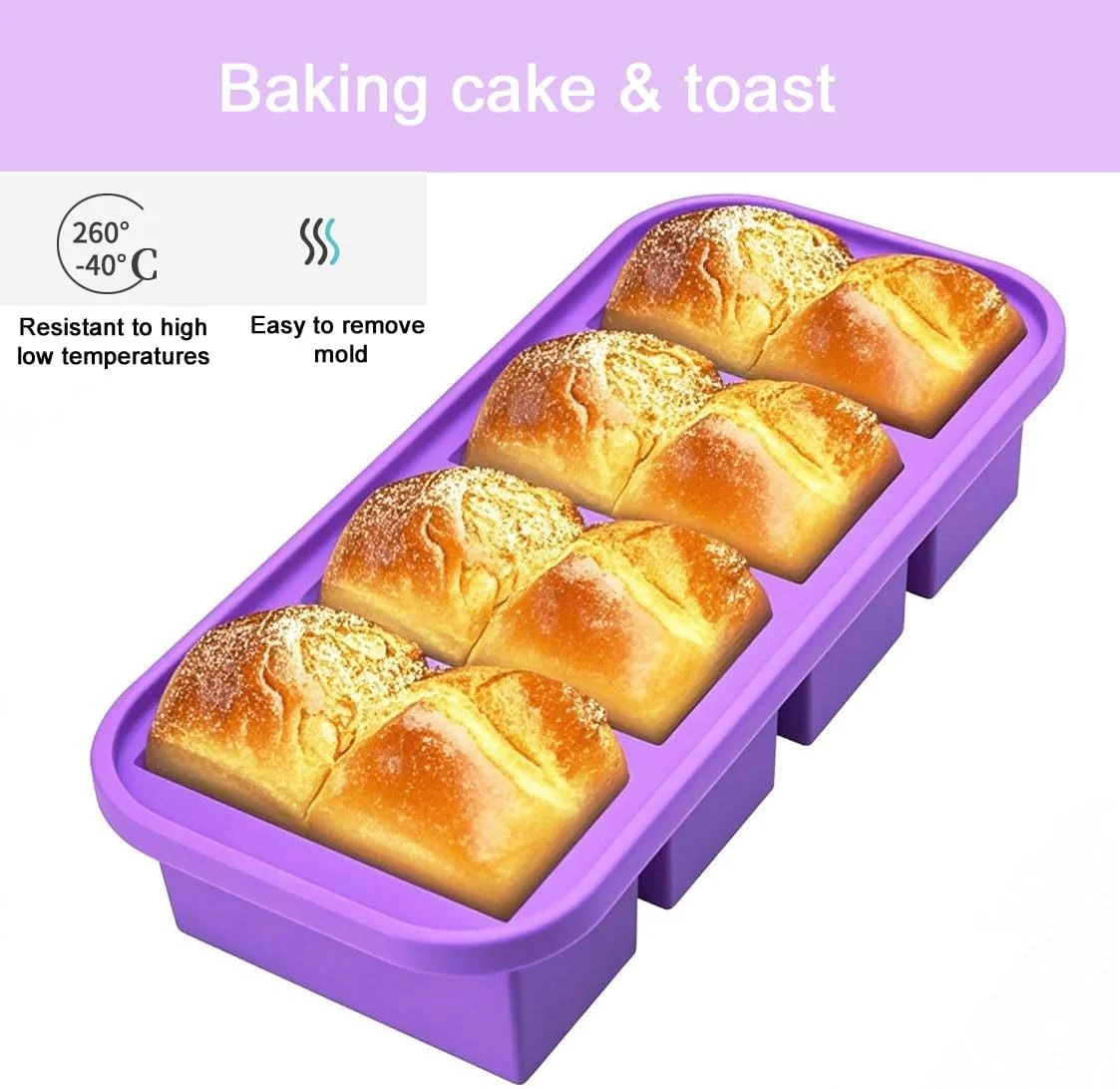 قالب سیلیکونی سینی یخ مکعبی فریزر با درب، ظرف سیلیکونی 4 قسمتی فریزر، قالب های غذایی، ظرف آماده سازی آسان غذا، راه حل نگهداری آشپزخانه برای نگهداری سوپ، کاری، آب گوشت، سس، باقیمانده غذا (T-4)