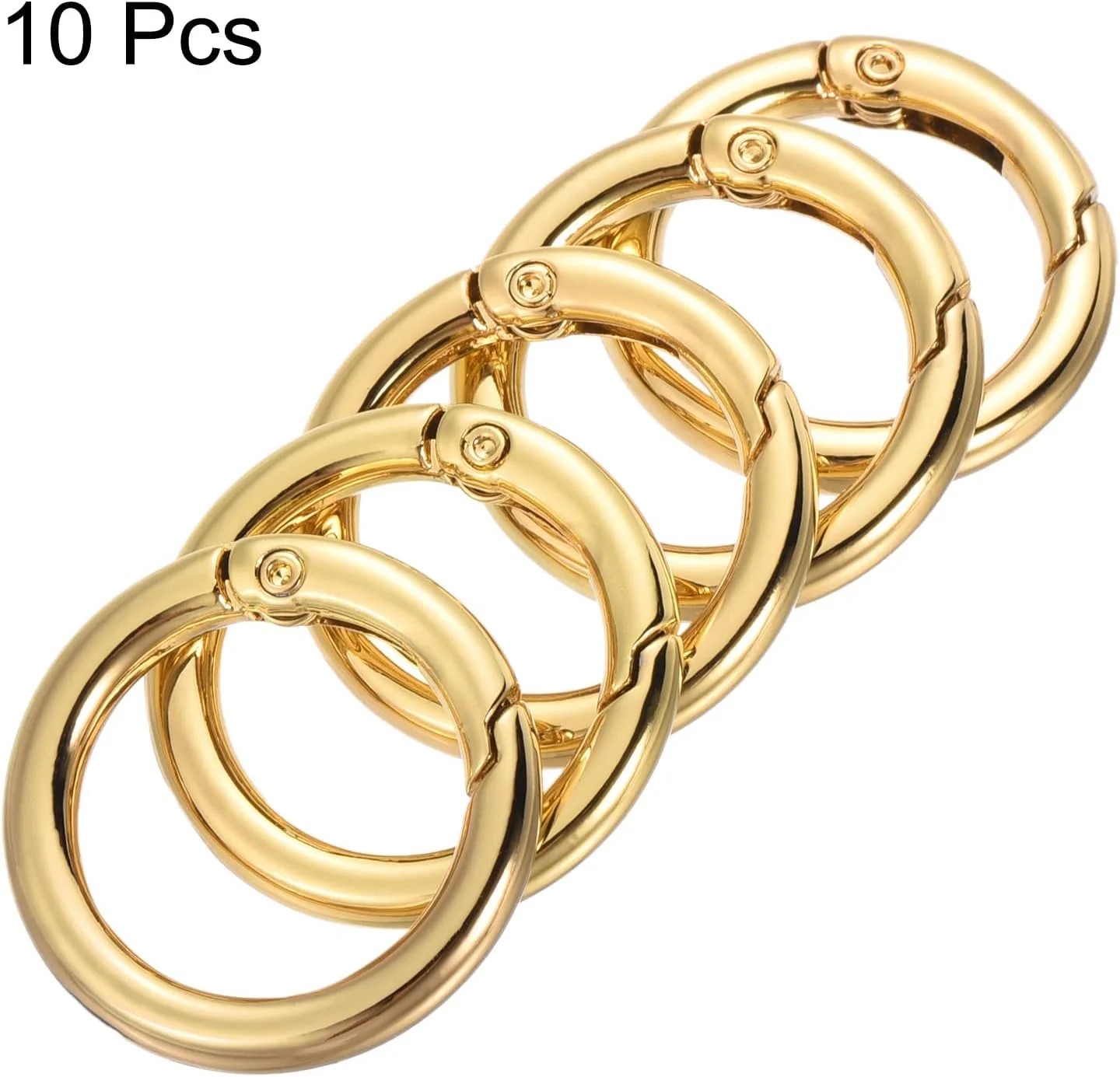 JJLFresheners 10 عدد حلقه فنری O گیره جاکلیدی، حلقه کلید طلایی گیره گرد برای جاکلیدی آلیاژی سگک گرد قلاب کلید کیف بند گسترش دهنده گیره برای کلیدها، کیف، کیف دستی، سگک صنایع دستی DIY (1 اینچ) JJLFresheners 10 عدد حلقه فنری O گیره جاکلیدی، حلقه کلید طلایی گیره گرد برای جاکلیدی آلیاژی سگک گرد قلاب کلید کیف بند گسترش دهنده گیره برای کلیدها، کیف، کیف دستی، سگک صنایع دستی DIY (1 اینچ)