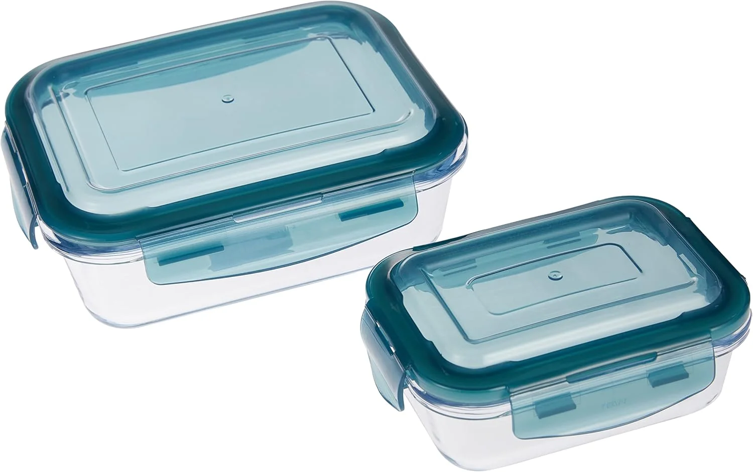 ظرف شیشه ای رویال فورد، 2 تکه، قابل استفاده مجدد، سینی نگهداری مواد غذایی با درب های قفلی محکم، رنگ های متنوع، 1000 میلی لیتر و 400 میلی لیتر، RF9985