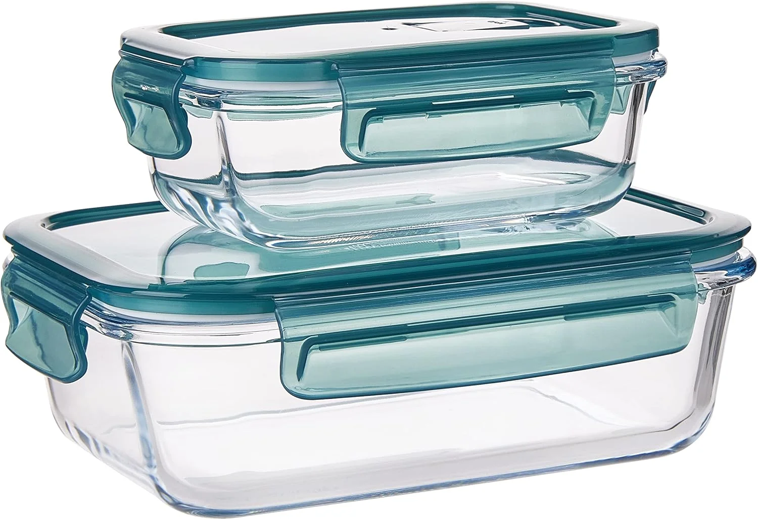 ظروف نگهداری مواد غذایی شیشه ای درب دار رویال فورد مدل RF9984، دو تکه، 1040 میلی لیتر و 370 میلی لیتر، مستطیلی، مناسب برای فریزر و ماشین ظرفشویی