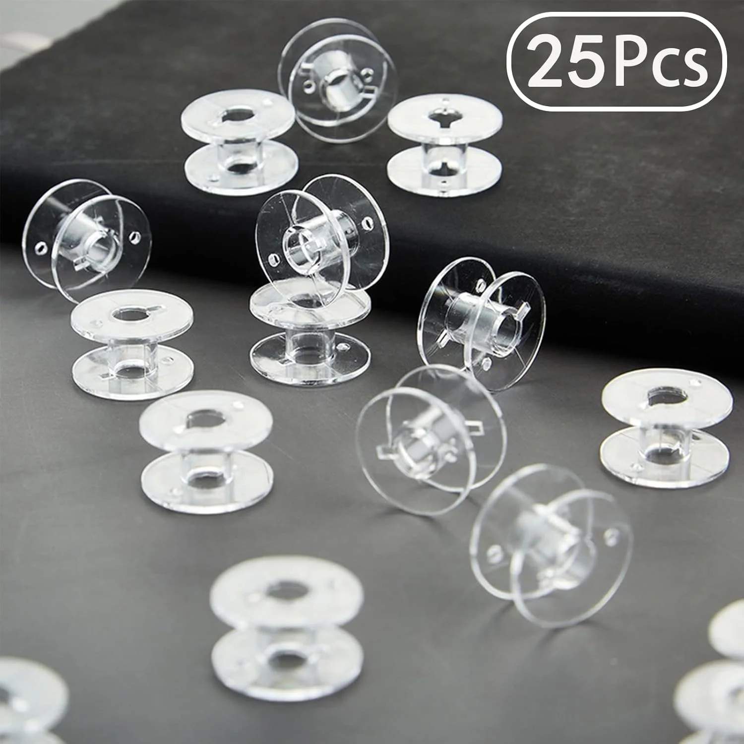 Jinpojun 25 Pieces Universal Sewing Machine Bobbins with Storage Box for Brother Singer Kenmore Janome Most Sewing Machines (Transparent) Jinpojun 25 Pieces Universal Sewing Machine Bobbins with Storage Box for Brother Singer Kenmore Janome Most Sewing Machines (Transparent)