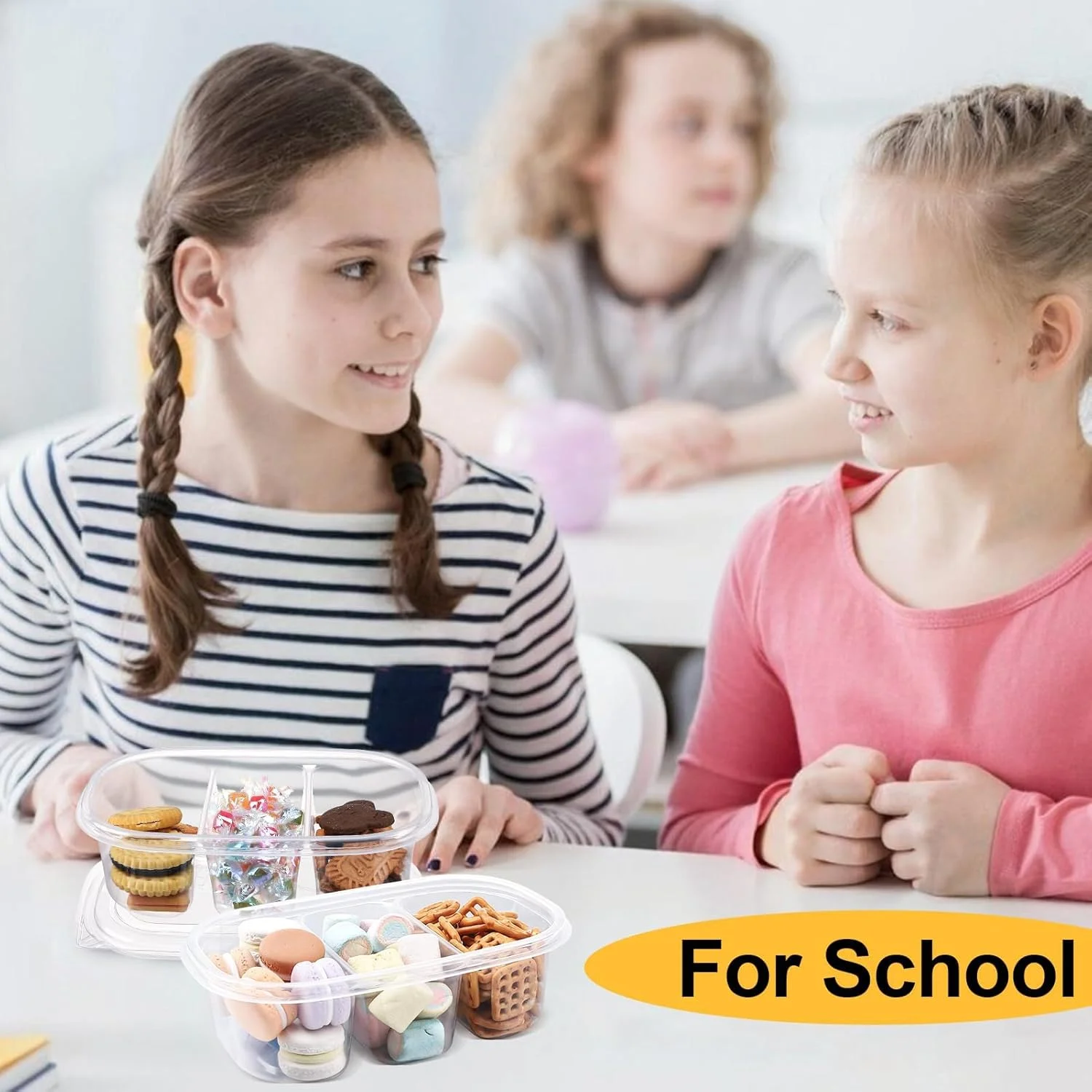 ۱۲ عدد جعبه اسنک ۹۰۰ میلی لیتری قابل استفاده مجدد با محفظه – جعبه ناهار بنتوی مناسب برای کودکان و بزرگسالان، ظروف نگهداری مواد غذایی تقسیم شده با درب، ایده آل برای مدرسه، کار، مسافرت، قابل استفاده در مایکروویو و یخچال