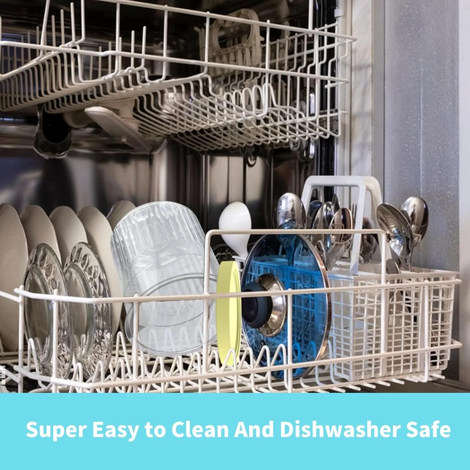 ظروف و درب های جایگزین برای Ninja Creami - بسته 4 عددی NC501، سازگار با دستگاه های بستنی ساز Ninja NC501 NC500 Creami Deluxe، ظروف Creami Pint با درب های ضد نشت، قابل شستشو در ماشین ظرفشویی