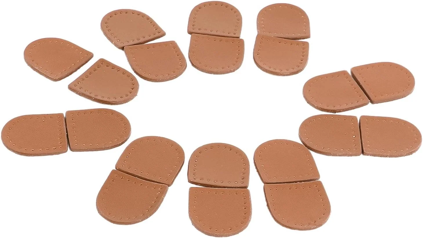 Jiawu Tail Clip with Zipper Ends, 40 Soft Genuine Leather Zipper Stoppers for Purses (Genuine Leather 3)