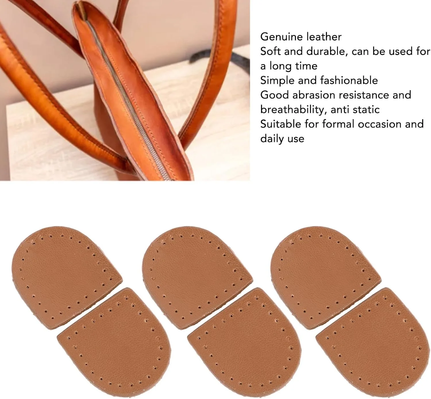 Jiawu Tail Clip with Zipper Ends, 40 Soft Genuine Leather Zipper Stoppers for Purses (Genuine Leather 3) Jiawu Tail Clip with Zipper Ends, 40 Soft Genuine Leather Zipper Stoppers for Purses (Genuine Leather 3)
