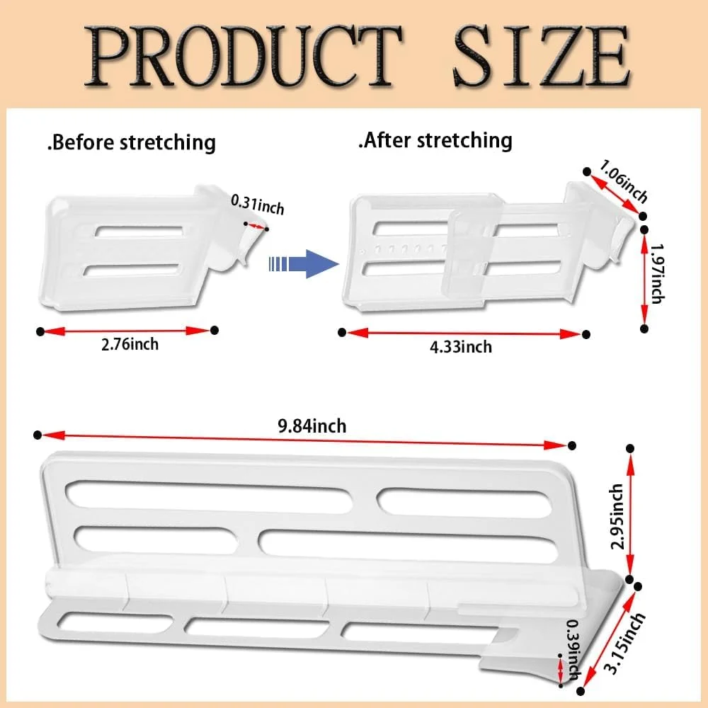 مجموعه 16 عددی جداکننده سفید یخچال، 8 جداکننده بزرگتر یخچال برای طبقات شیشه ای در فریزر، کمد، کشو، به همراه 8 جداکننده کوچکتر قابل تنظیم یخچال برای جدا کننده شبکه سازمان دهنده درب یخچال