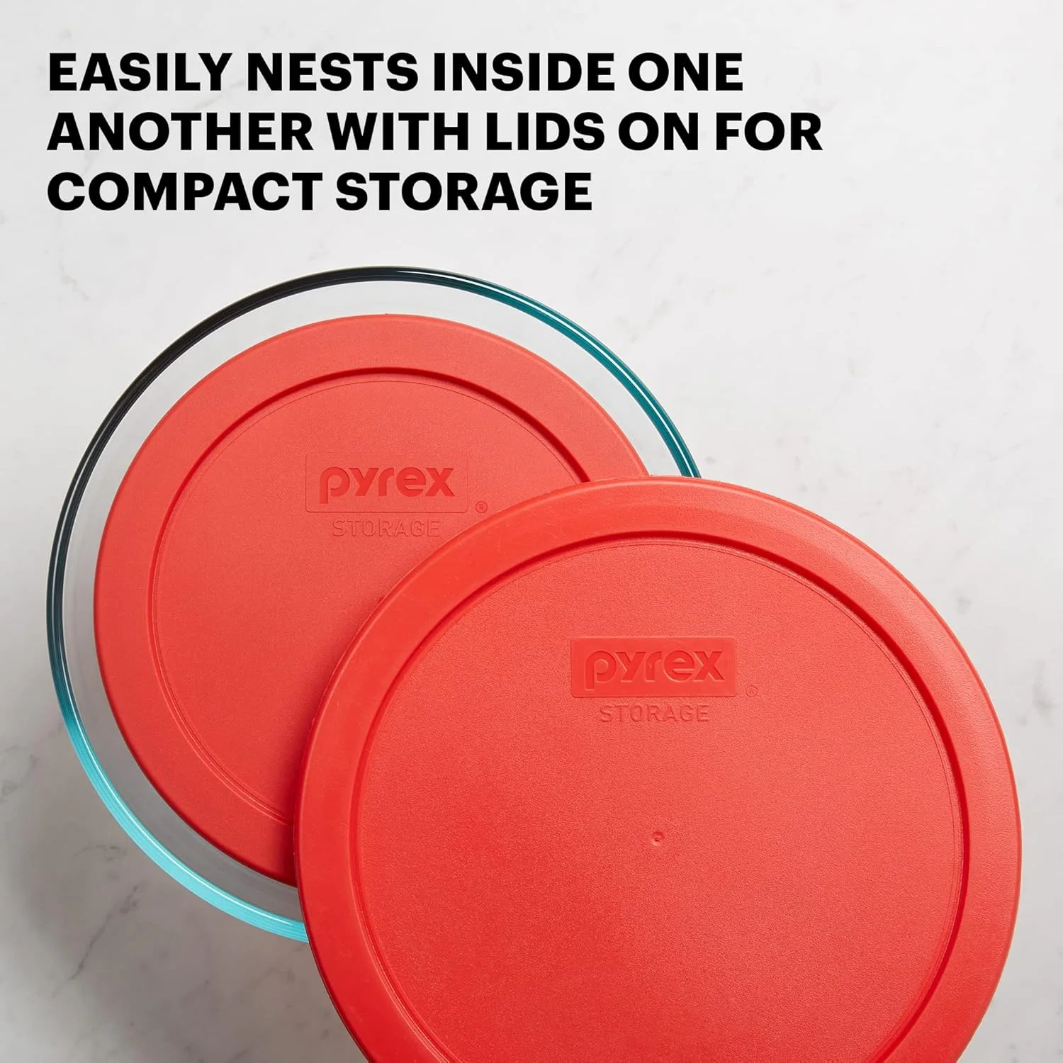 ست ظروف نگهداری غذا پیرکس Simply Store، 6 تکه، شیشه ای بزرگ، درب پلاستیکی غیر سمی بدون BPA، مناسب برای فریزر، ماشین ظرفشویی و مایکروویو