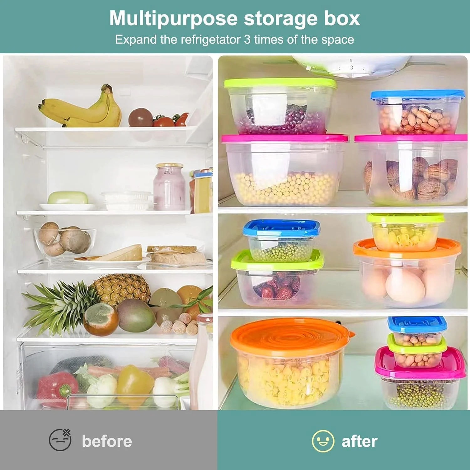 ظروف نگهداری مواد غذایی پلاستیکی Premify، ۱۴ تکه، ظروف بزرگ درب دار و ضد هوا برای یخچال، ظروف آماده سازی غذا بدون BPA، مناسب برای سازماندهی انبار و آشپزخانه، ضد نشت و قابل استفاده در فریزر